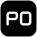 黑底圆角图标,中间两个白色字母 PO,这是 Potatso 的 App 图标